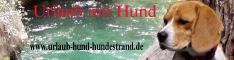 Banner www.Urlaub-Hund-Hundestrand.de Urlaub, Hund, Hundestrand an der Ostsee - unser Banner